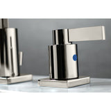 NuvoFusion Two-Handle 3-Hole Deck Mount Widespread Bathroom Faucet with Pop-Up Drain