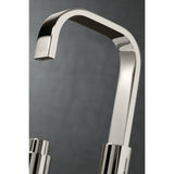NuvoFusion Two-Handle 3-Hole Deck Mount Widespread Bathroom Faucet with Pop-Up Drain