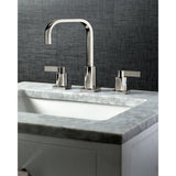 NuvoFusion Two-Handle 3-Hole Deck Mount Widespread Bathroom Faucet with Pop-Up Drain