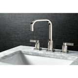 NuvoFusion Two-Handle 3-Hole Deck Mount Widespread Bathroom Faucet with Pop-Up Drain