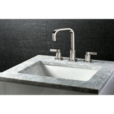 NuvoFusion Two-Handle 3-Hole Deck Mount Widespread Bathroom Faucet with Pop-Up Drain