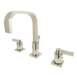 NuvoFusion Two-Handle 3-Hole Deck Mount Widespread Bathroom Faucet with Pop-Up Drain