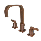 NuvoFusion Two-Handle 3-Hole Deck Mount Widespread Bathroom Faucet with Pop-Up Drain
