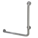 Made To Match 24-Inch x 24-Inch L-Shaped Stainless Steel ADA Grab Bar - Left Hand