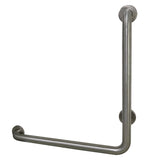 Made To Match 24-Inch x 24-Inch L-Shaped Stainless Steel ADA Grab Bar - Left Hand