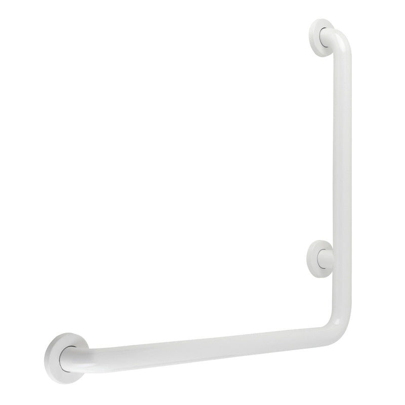 Made To Match 24-Inch x 24-Inch L-Shaped Stainless Steel ADA Grab Bar - Left Hand