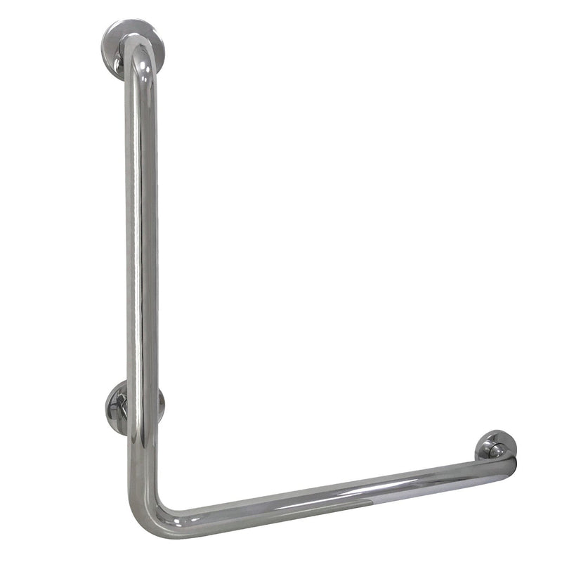 Made To Match 24-Inch x 24-Inch L-Shaped Stainless Steel ADA Grab Bar - Right Hand
