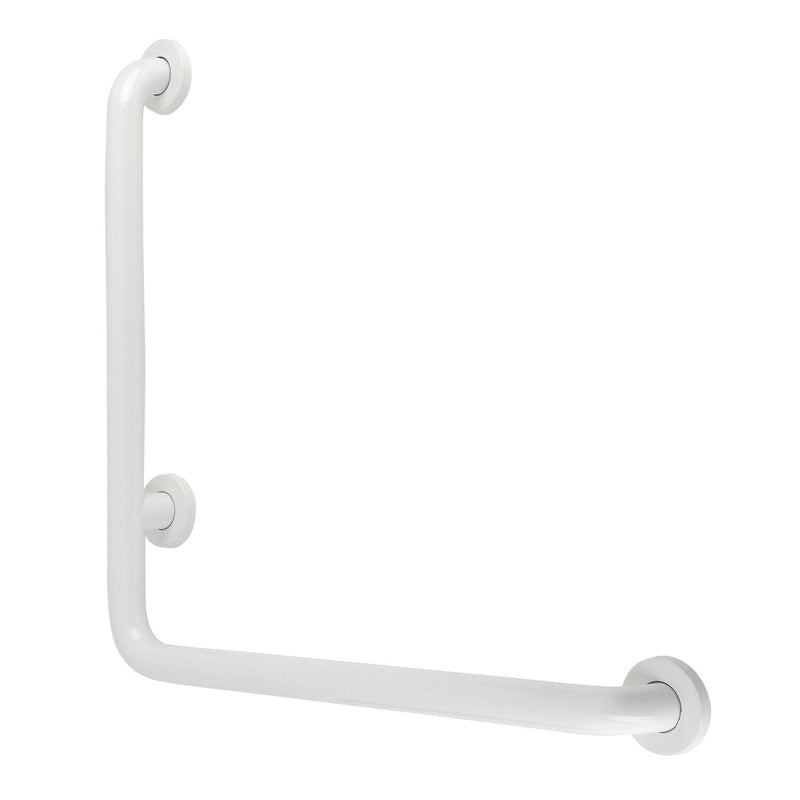 Made To Match 24-Inch x 24-Inch L-Shaped Stainless Steel ADA Grab Bar - Right Hand