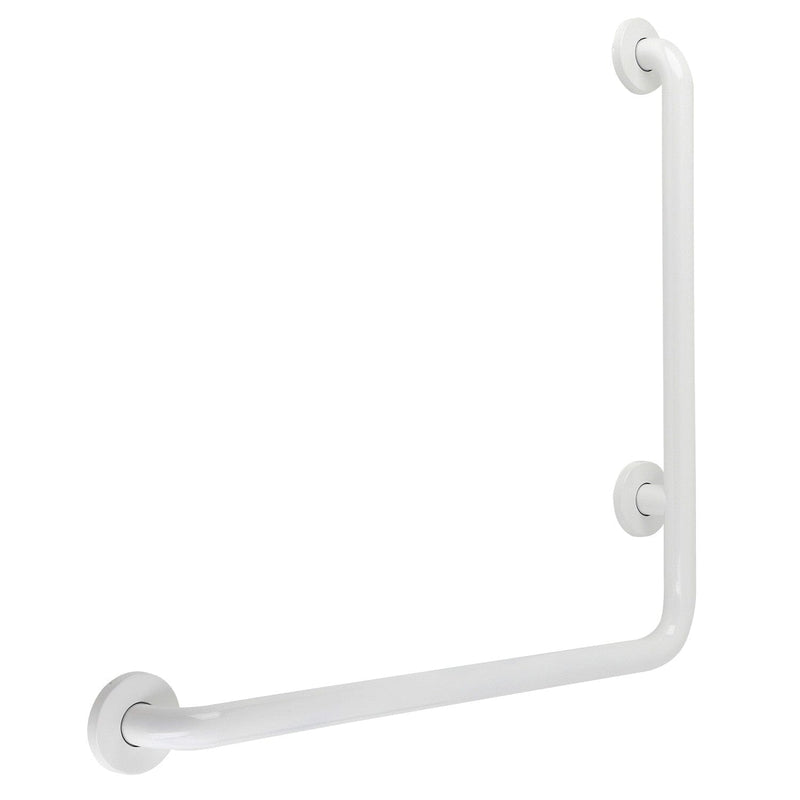 Made To Match 24-Inch x 24-Inch L-Shaped Stainless Steel ADA Grab Bar - Left Hand