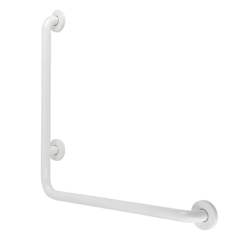Made To Match 24-Inch x 24-Inch L-Shaped Stainless Steel ADA Grab Bar - Right Hand