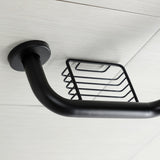 Meridian 10-Inch x 12-Inch Angled Stainless Steel Grab Bar with Soap Holder