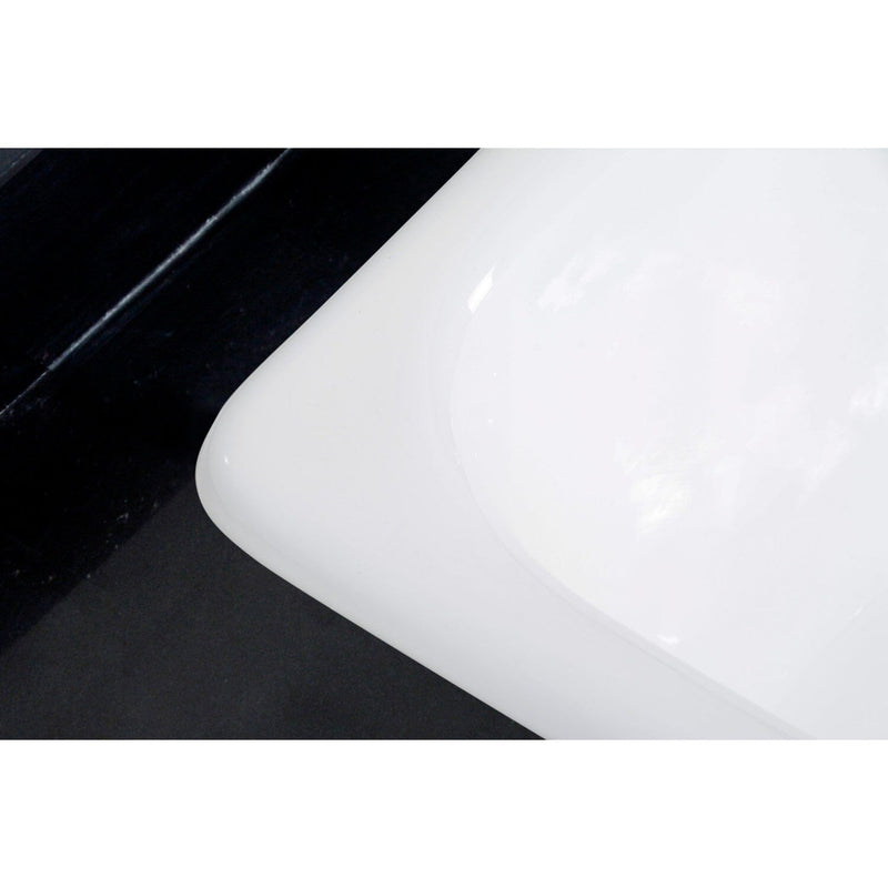 Towne 36-Inch Cast Iron Self-Rimming Single Bowl Drop-In Kitchen Sink (4-Hole)