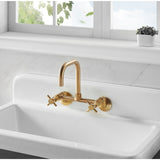 Petra Galley 33-Inch Cast Iron Single Bowl Wall Mount Kitchen Sink