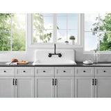 Petra Galley 36-Inch Cast Iron Single Bowl Wall Mount Kitchen Sink