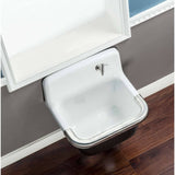 Petra Galley 22-Inch Cast Iron Wall Mount Utility Sink