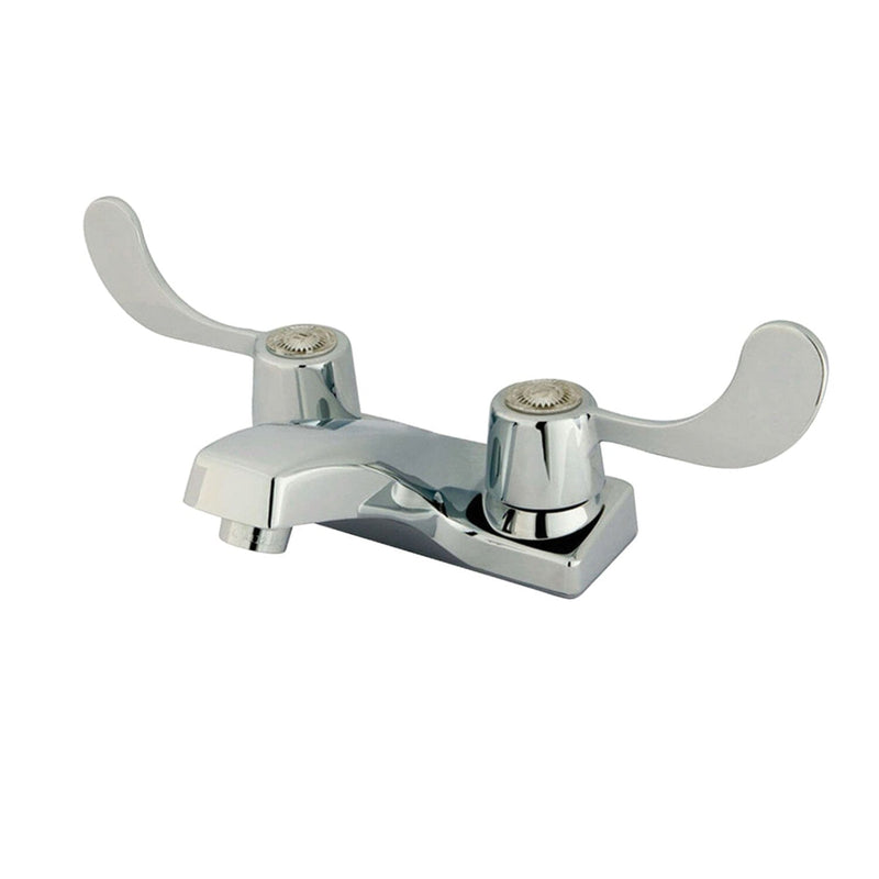 Americana Double-Handle 3-Hole Deck Mount 4-Inch Centerset Bathroom Faucet with Grid Strainer