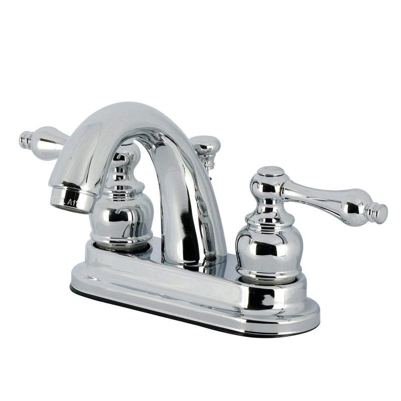 Restoration Double-Handle 3-Hole Deck Mount 4-Inch Centerset Bathroom Faucet with Pop-Up Drain