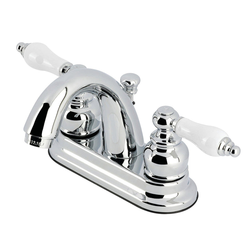Restoration Double-Handle 3-Hole Deck Mount 4-Inch Centerset Bathroom Faucet with Pop-Up Drain