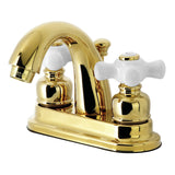 Restoration Double-Handle 3-Hole Deck Mount 4-Inch Centerset Bathroom Faucet with Pop-Up Drain