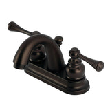 Vintage Double-Handle 3-Hole Deck Mount 4-Inch Centerset Bathroom Faucet with Pop-Up Drain