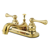 Vintage Double-Handle 3-Hole Deck Mount 4-Inch Centerset Bathroom Faucet with Pop-Up Drain
