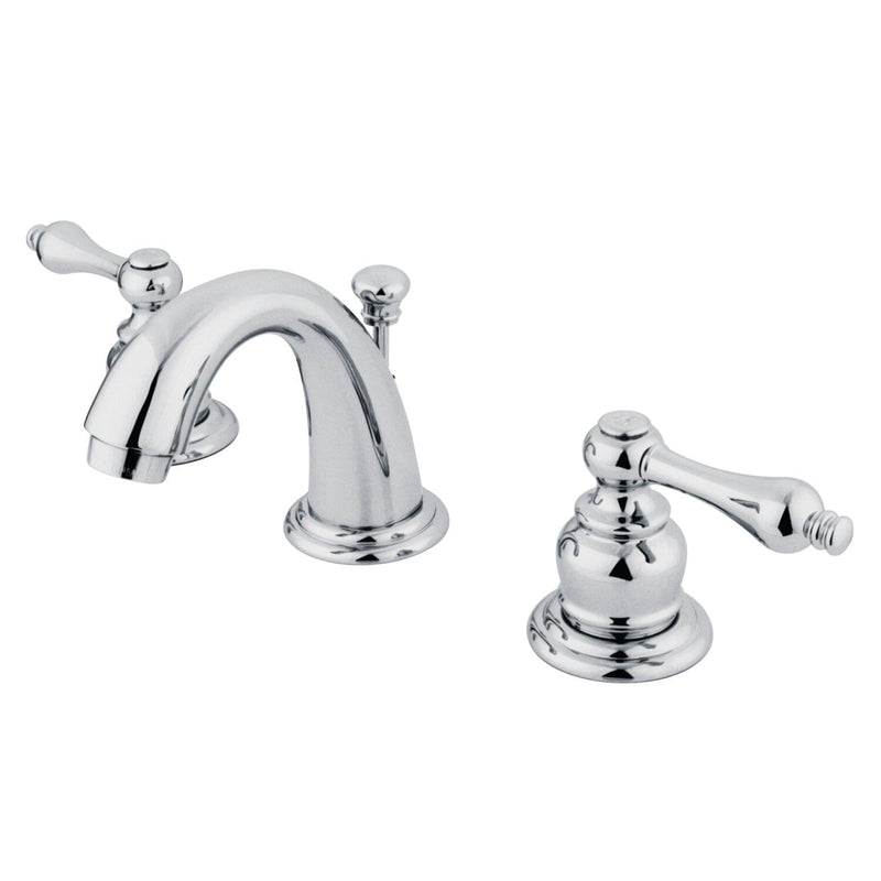 English Country Two-Handle 3-Hole Deck Mount Widespread Bathroom Faucet with Pop-Up Drain