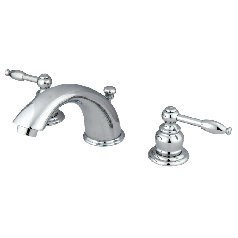 Knight Two-Handle 3-Hole Deck Mount Widespread Bathroom Faucet with Pop-Up Drain