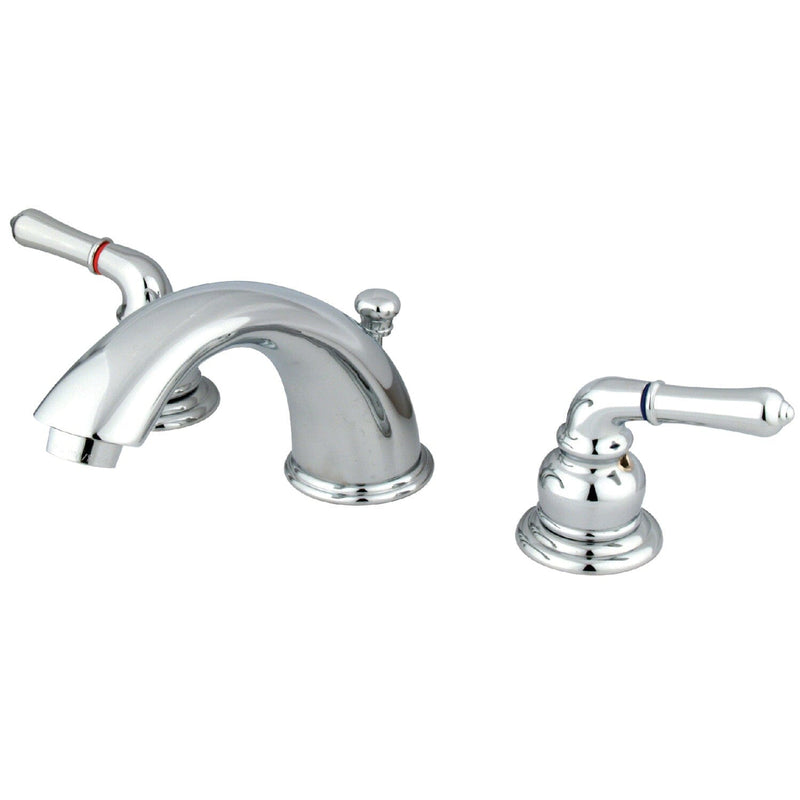 Magellan Two-Handle 3-Hole Deck Mount Widespread Bathroom Faucet with Pop-Up Drain