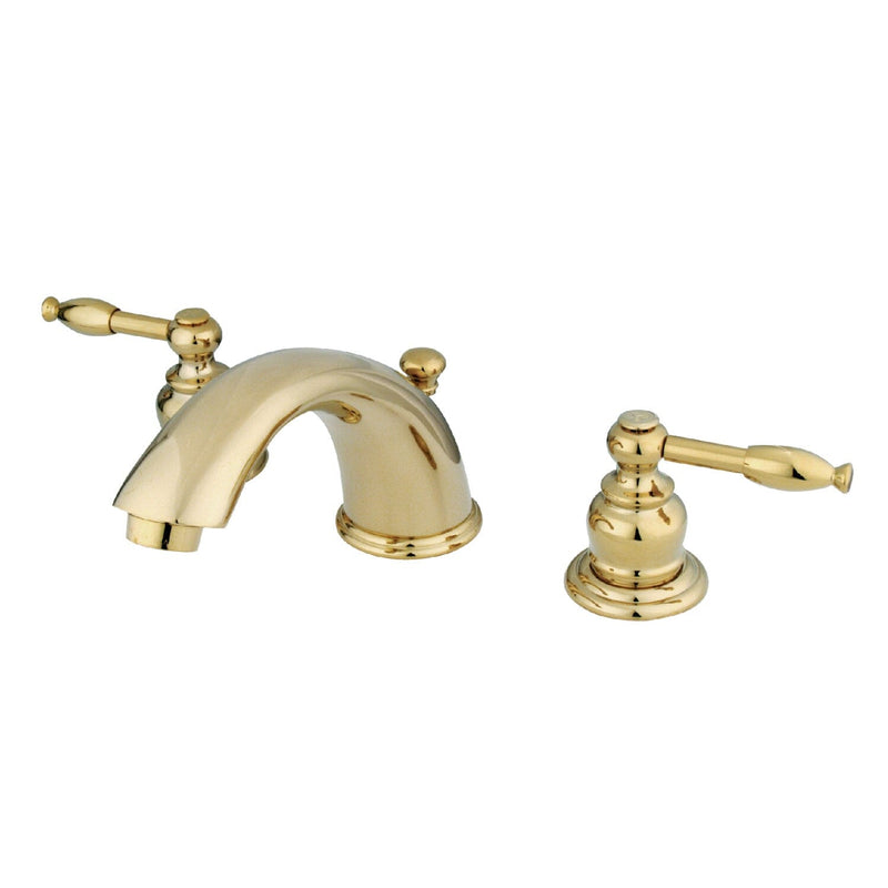 Knight Two-Handle 3-Hole Deck Mount Widespread Bathroom Faucet with Pop-Up Drain