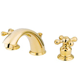 Victorian Two-Handle 3-Hole Deck Mount Widespread Bathroom Faucet with Pop-Up Drain