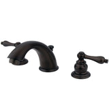Victorian Two-Handle 3-Hole Deck Mount Widespread Bathroom Faucet with Retail Pop-Up Drain