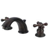 Victorian Two-Handle 3-Hole Deck Mount Widespread Bathroom Faucet with Pop-Up Drain