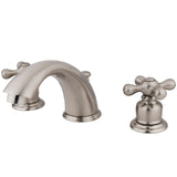 Victorian Two-Handle 3-Hole Deck Mount Widespread Bathroom Faucet with Pop-Up Drain