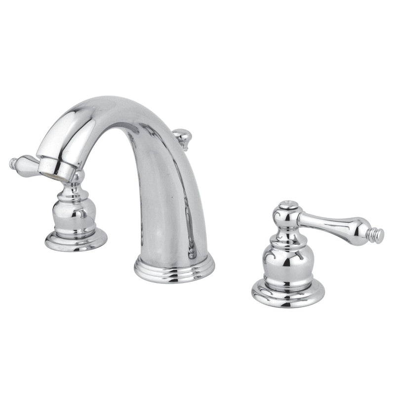 Victorian Two-Handle 3-Hole Deck Mount Widespread Bathroom Faucet with Pop-Up Drain