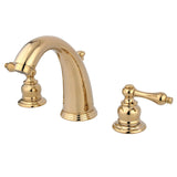 Victorian Two-Handle 3-Hole Deck Mount Widespread Bathroom Faucet with Pop-Up Drain