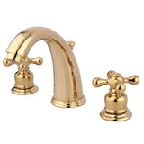 Victorian Two-Handle 3-Hole Deck Mount Widespread Bathroom Faucet with Pop-Up Drain