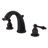 Victorian Two-Handle 3-Hole Deck Mount Widespread Bathroom Faucet with Pop-Up Drain