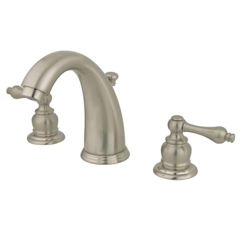 Victorian Two-Handle 3-Hole Deck Mount Widespread Bathroom Faucet with Pop-Up Drain