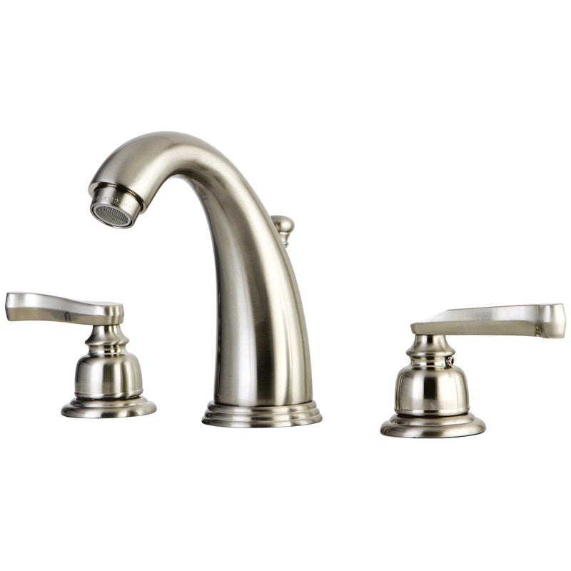 Royale Two-Handle 3-Hole Deck Mount Widespread Bathroom Faucet with Pop-Up Drain