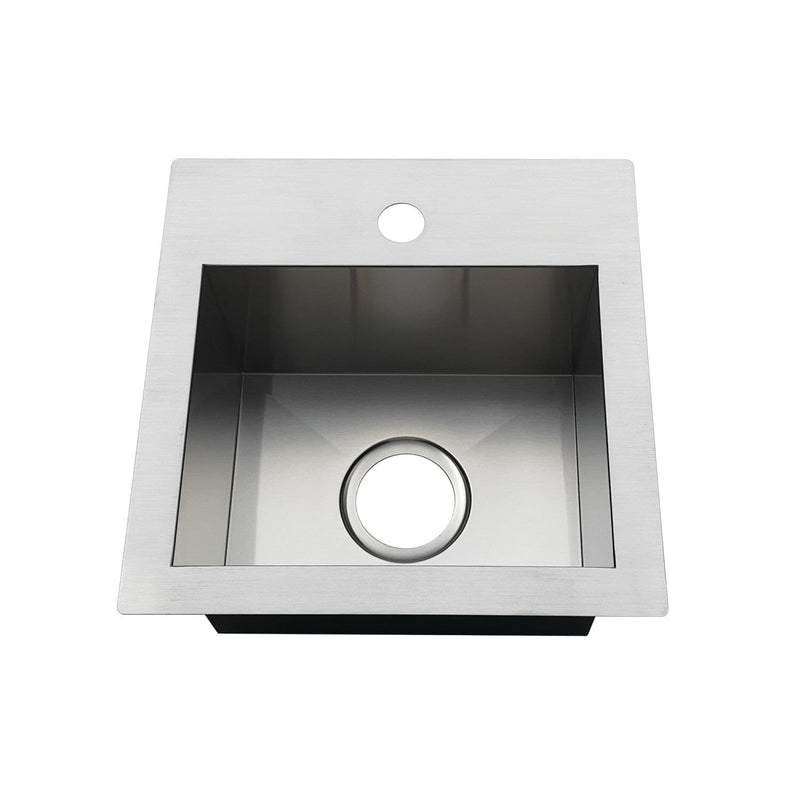 Uptowne 15-Inch Stainless Steel Self-Rimming Single Bowl Dual Mount Kitchen Sink