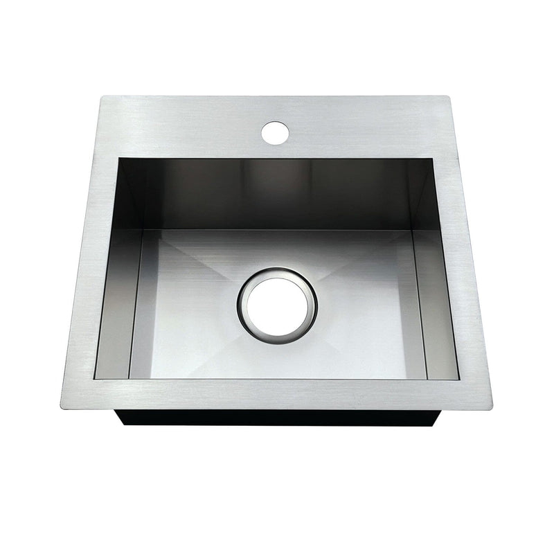 Uptowne 19-Inch Stainless Steel Single Bowl Dual Mount Kitchen Sink