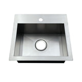 Uptowne 19-Inch Stainless Steel Single Bowl Dual Mount Kitchen Sink