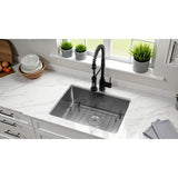 Calgary 25-Inch Stainless Steel Single Bowl Dual Mount Kitchen Sink with Drain