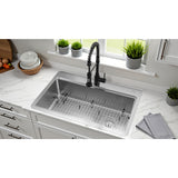 Calgary 33-Inch Stainless Steel Single Bowl Dual Mount Kitchen Sink with Drain