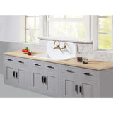 Arcticstone 30-Inch Solid Surface White Stone Single Bowl Top-Mount Kitchen Sink with Backsplash and Strainer