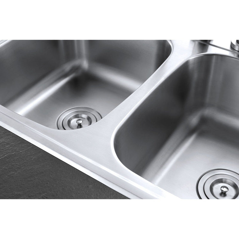 Studio 33-Inch Stainless Steel Self-Rimming Double Bowl Drop-In Kitchen Sink