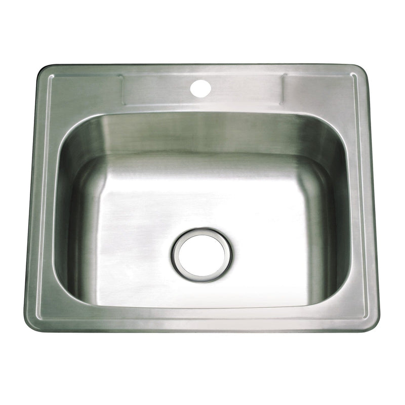 Studio 25-Inch Stainless Steel Self-Rimming Single Bowl Drop-In Kitchen Sink