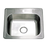 Studio 25-Inch Stainless Steel Self-Rimming Single Bowl Drop-In Kitchen Sink