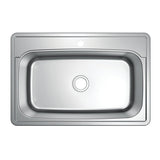 Studio 33-Inch Stainless Steel Self-Rimming Single Bowl Drop-In Kitchen Sink