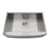 Uptowne 30-Inch Stainless Steel Apron-Front Single Bowl Farmhouse Kitchen Sink with Strainer